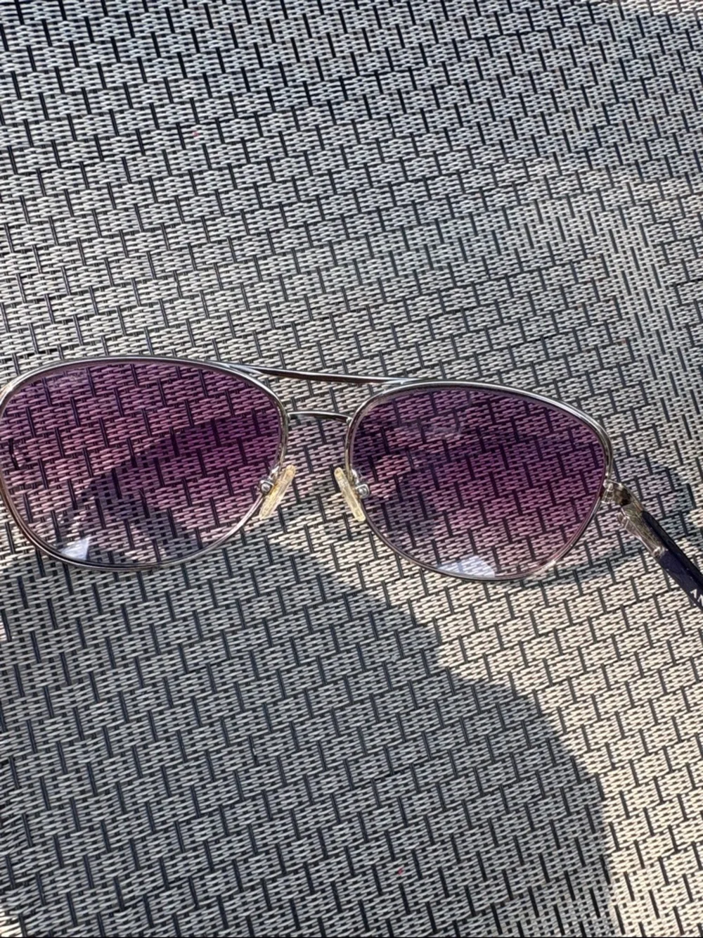 Ann Taylor Aviator Sunglasses with Purple Lenses